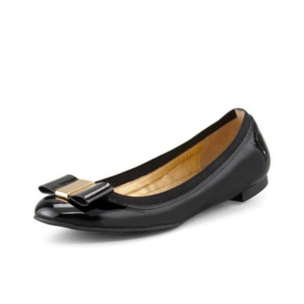KATE SPADE trophy bow patent leather
flat, black